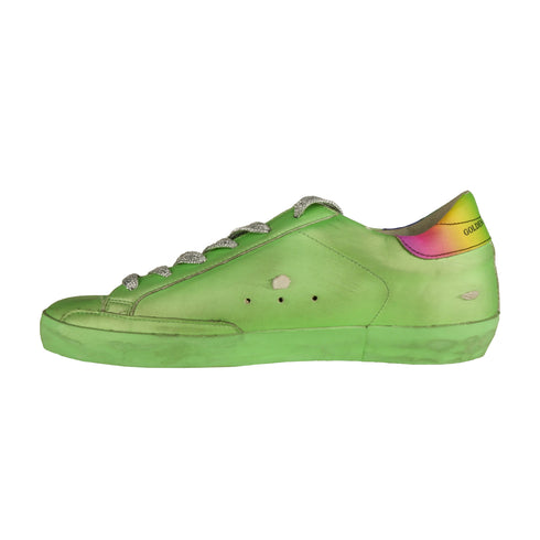 Golden Goose Green Leather Sneakers